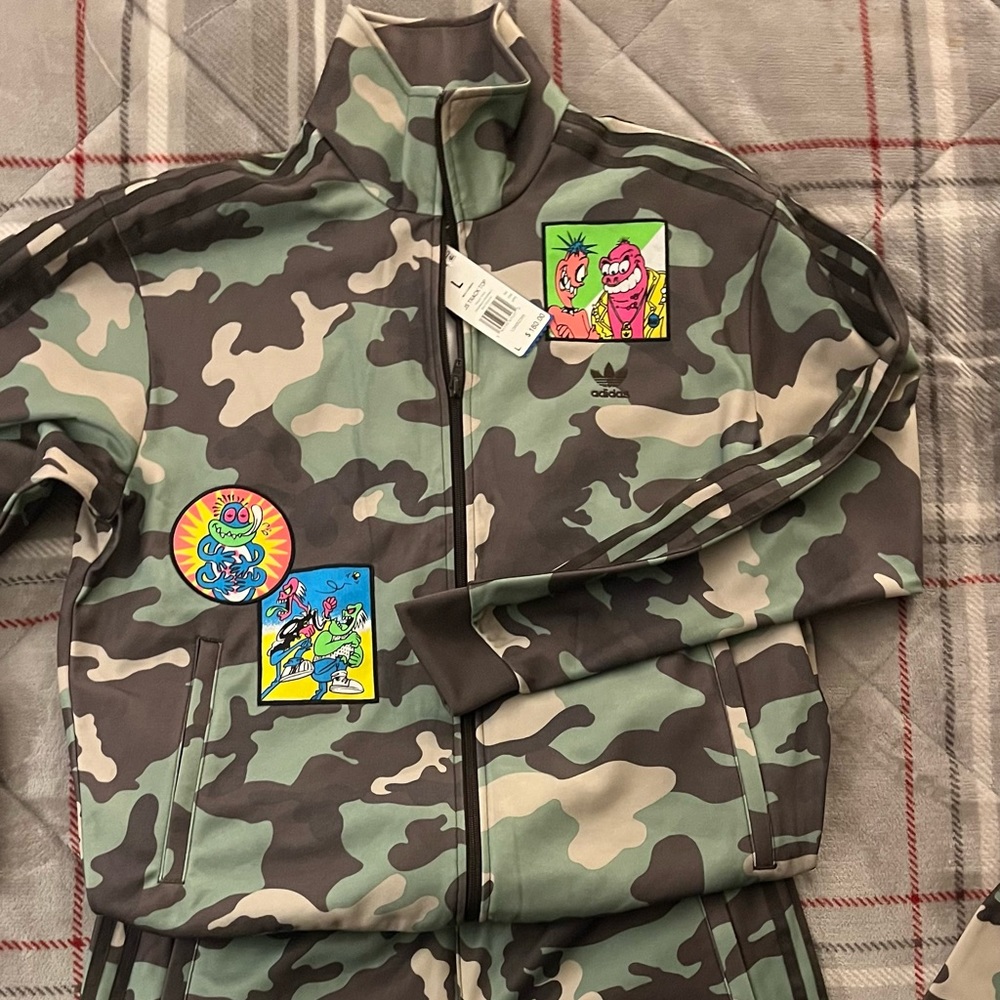 Jeremy Scott x Adidas track suit NWT top and bottom